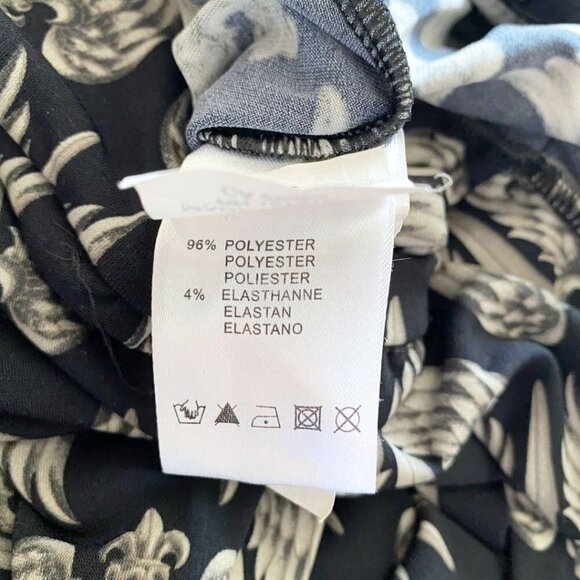 FAITH CONNEXION BLACK COMBO ALLOVER WINGS HALTER STRETCH LONG DRESS - M - Picture 9 of 9